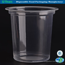 Disposable Custom Printed Clear Milkshake / Smoothie Plastic Cup